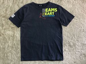 BEAMS HEART ビームス　ロゴ入　半袖Tシャツ　グレー系　S