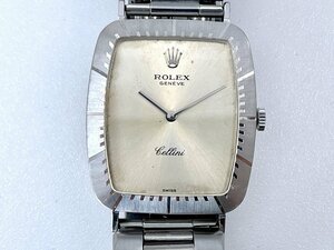 ROLEX ロレックス チェリーニ 4087/9 メンズ 手巻 18K 750 WG 無垢 可動 社外ベルト 日ロレ修理履歴付き[03-4722