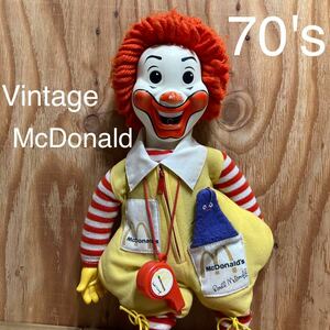 USAビンテージ 1978年 ハズブロ ロナルド マクドナルド ホイッスルドール 人形 ぬいぐるみ フィギュア ビッグ アメリカアメトイミールトイ