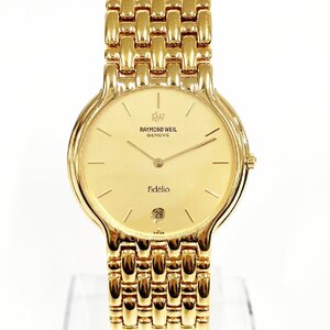 【1円スタート】RAYMOND WEIL レイモンドウェイル 4802 フィデリオ メタルベルト 18K GOLDELECTROPLATED クオーツ メンズ腕時計 385062