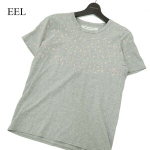 EEL イール 【SAKURA サクラ】春夏 桜 フラワー プリント USA製生地 半袖 カットソー Tシャツ Sz.S　メンズ グレー 日本製　A3T09090_7#D