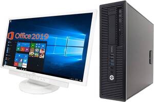 【サポート付き】【大画面24インチ液晶セット】HP 600G1 パソコン Core i7-4770 3.4GHz 大容量メモリー:16GB SSD:512GB