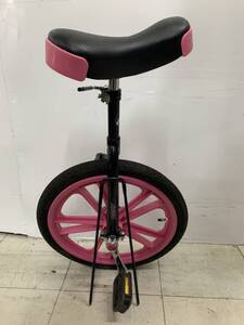 送料無料h64476 トイザらス アヴィーゴ 一輪車 UNICYCLE 18インチ ピンクブラック スタンド付き キッズ 125cm〜149cm