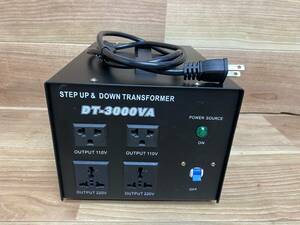 ７９　通電確認済み　程度良　DT-3000VA　ステップアップ＆ダウン トランスフォーマー　変圧器 