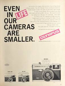 稀少・広告！1970年オリンパス カメラ広告/Olympus 35 camera/コンパクト/昭和レトロ/C