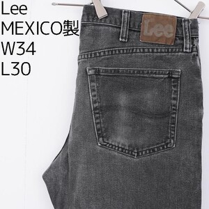 Lee リー W34 ブラックデニム ボトム パンツ 古着 黒 12178