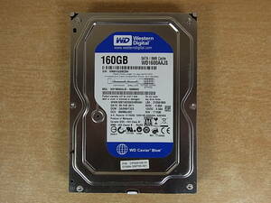 ◎H/462●ウェスタン・デジタル Western Digital☆3.5インチHDD(ハードディスク)☆160GB SATA300 7200rpm☆WD1600AAJS☆中古品