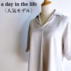 【人気モデル】アデイインザライフ 半袖 スタイリッシュシャツ ホワイトグレー