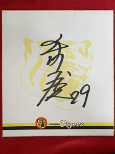 阪神29 井川慶 1998 直筆サイン球団ロゴ色紙