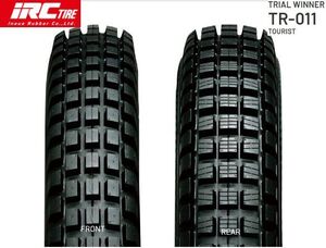 新品 IRC TR011 TOURIST (公道走行可能) F27.5-21 WT(チューブタイプ) R4.00-18 TL(チューブレスタイプ) 前後セット(タイヤのみ)