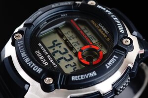 1円～1スタ 新品未使用 逆輸入model CASIO カシオ電波時計200m防水【誤差10万年に1秒】BK ブラック 20気圧 超高性能 ハイスペック腕時計