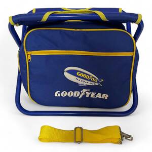 □ グッドイヤー GOODYEAR 希少 ビンテージ 折りたたみチェア ブルー 2000-231