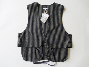 ENGINEERED GARMENTS Fowl Vest - LC Stripe サイズL ストライプ柄ベスト/ エンジニアドガーメンツ