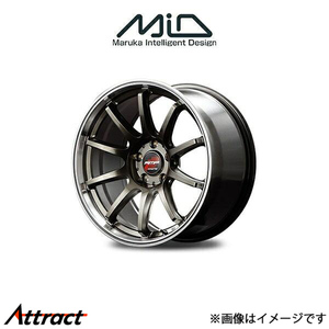 MID RMPレーシング R10 アルミホイール 1本 スイフト ZC13S/ZC53S/ZD53S/ZC83S/ZD83S(17×7J 4-100 INSET45 チタンシルバー)RMP RACING