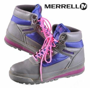 ヴィンテージ 1980年代頃 MERRELL メレル BLIZZARD ブリザード アウトドア ハイカットトレッキングブーツ グレー×青紫 26.0cm(12461