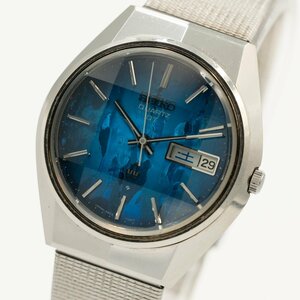 1円 稼働 SEIKO セイコー 3803-7100 デイデイト カットガラス QZ クオーツ 青文字盤 SS 腕時計 メンズ ヴィンテージ 0436120240604