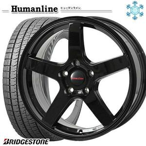 高崎 新品 冬セット ヒューマンライン HS-09 16x6.5J +45 5H100 ブリヂストン ブリザック VRX2 195/60R16インチ ウィッシュ等