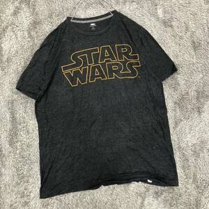 OLD NAVY オールドネイビー STAR WARS スターウォーズ 半袖Tシャツ カットソー サイズL ダークグレー 薄 メンズ トップス 最落なし （L20）