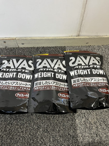 【TC19】アスリートウェイトダウン チョコレート風味 16食分 336g 明治 SAVAS ザバス 3袋セット　賞味期限2024年7月末 