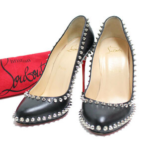 Christian Louboutin Spikes パンプス size38 24ｃｍ ブラック クリスチャンルブタン スパイク スタッズ