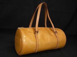 1円 ■美品■ LOUIS VUITTON ルイヴィトン M91006 モノグラムヴェルニ ベッドフォード トート ハンドバッグ ベージュ イエロー系 AW9453