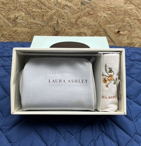 ローラアシュレイ ポーチ ミニタオル ハンカチ セット LAURA ASHLEY 箱 ギフト プレゼント