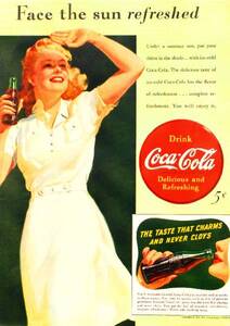 ●261F　1941年のレトロ広告　コカコーラ　Coca-Cola　Coke