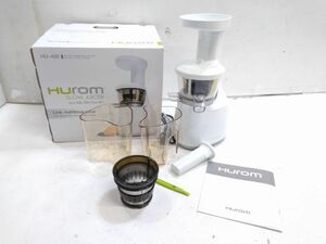 ◇ HUROM ヒューロム スロージューサー HU-400 分離排出方式 低速圧縮搾り ミキサー ホワイト 説明書/元箱 1106-47I @140◇