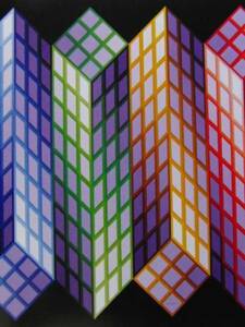 VASARELY、トロニ＝ノジ、希少画集画、新品額装付、iafa