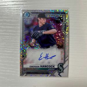 2021 Bowman Chrome Emerson Hancock Sparkle refractor auto 299枚限定