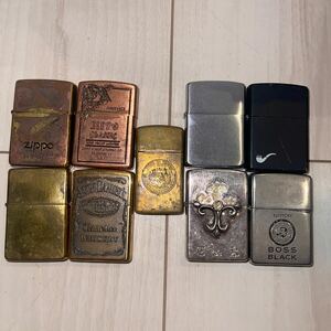 おまとめ 着火未確認 ZIPPO オイルライター ジッポ ジッポー 喫煙具 Zippo ライター ゴールドカラー BOSS CLASSIC JACK DANIEL