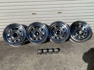 デイトナホイールメッキ 15×7J+13 5H114.3 中古4本 キャップ付き