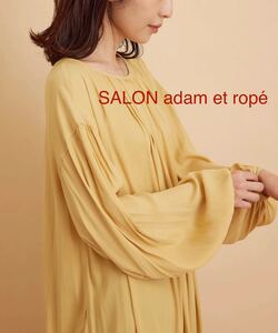 未使用＊SALON adam et rop バックオープンギャザーブラウス 女性らしい◎