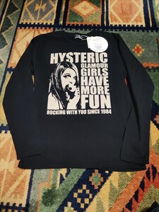 新品！送料込み！HYSTERIC GLAMOUR サイズS 長袖Tシャツ ヒステリックグラマー 黒 ブラック ロンT