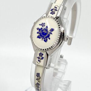 美品 腕時計 レディース Andre Mouche クォーツ quartz Swiss シルバー silver フラワー 花 ブレスウォッチ アンドレムッシュ Watch Y1963