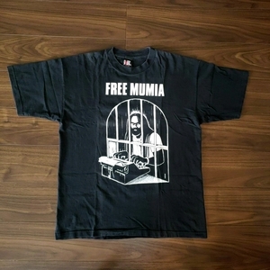 90s FREE MUMIA Benefit Concert T XL Rage Against The Machine, Beastie Boys, Bad Religion, Black StarバンドTシャツビンテージ