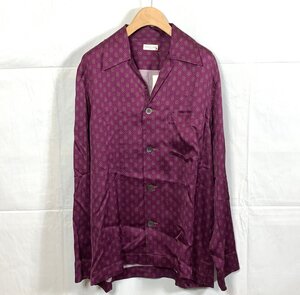 DRIES VAN NOTEN ドリスヴァンノッテン open collar shirt COOPER 3160 M.W.SHIRT BUR サイズ:50 オープンカラー 長袖シャツ [653-2E1]良品