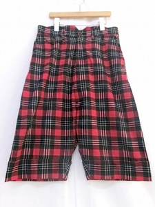 Vivienne Westwood ヴィヴィアン・ウエストウッド チェックデザインパンツ レッド 44 VW-UB-86678 綿100% Designer Pants