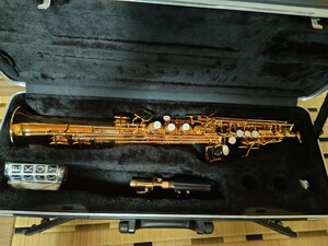 希少良品　カドソン　Cadeson S-108G Selmer マウスピース 金メッキ　ソプラノサックス 純正ハードケース 