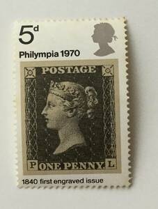 イギリスの切手 1 Penny Black (1840) 1970-09-18発行