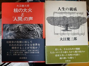 2冊セット　核の大火と「人間」の声＋大江健三郎『人生の親戚』1989年　新潮社　岩波書店【管理番号B3cp本306入】