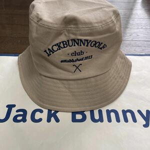 送料無料ジャックバニーbyパーリーゲイツ最新JACKBUNNYGOLFバケットハット汗止めライナーADJUST Magictape調節unisex Beige(お買得)新品