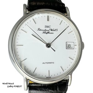 【IWC☆ポートフィノ】デイト IW351324 筆記体ロゴ 自動巻き 中古 メンズ腕時計 オートマチック 白文字盤