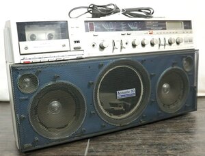 【ト滝】AIWA アイワ ラジカセ CS-J88BL 2BAND STEREO RADIO CASSETTE RECORDER レトロ オーディオ DE353DES19