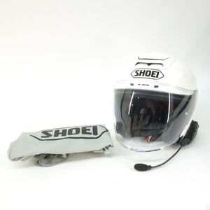 117 SHOEI ショウエイ ジェットヘルメット J-FORCE4 白 Lサイズ 59cm インカム B+COM SB6X付き インカム動作品　※中古