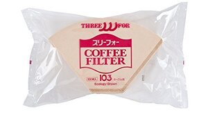 三洋産業 THREE FOR (スリーフォー) コーヒーフィルター EBシリーズ 5~7人用 100枚 EB-103-100