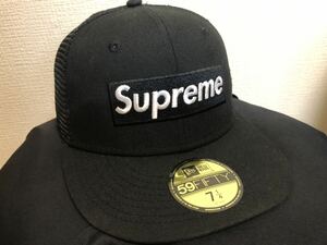 シュプリーム ニューエラ ボックスロゴ supreme BOX LOGO MESH BACK NEW ERA CAPブラック