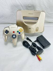 美品 Nintendo 任天堂 N64 ニンテンドー64 ゴールド 本体一式 動作確認済 SK-240410002