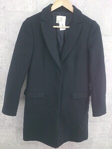 ◇ UNITED ARROWS ユナイテッドアローズ 長袖 ロング コート M ブラック *