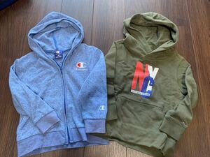 【パーカー　最終値下げ】チャンピオン champion TOMYHILFIGER トミーヒルフィガー　子供　100センチ　水色　グリーン